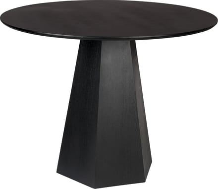 Zuiver Pilar Eettafel Rond 100 cm Hout Zwart