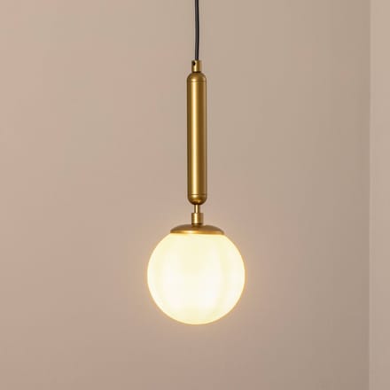 Opviq Hanglamp King, goud/opaal, glas, Ø 15 cm, E14