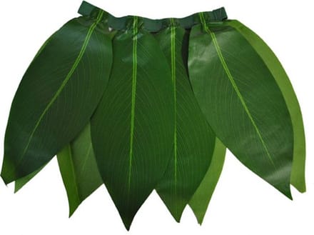 Rieten rok Alana kind groen 43cm