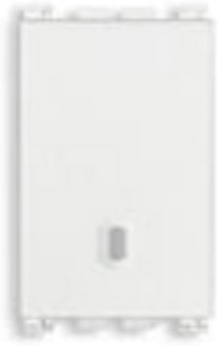 Drukknop 1P 10A - Wit, Elegant en Modern