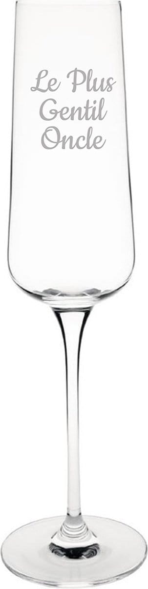 Champagneglas gegraveerd - 27cl - Le Plus Gentil Oncle