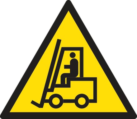 Heftruck sticker 150x150 mm - vinyl - ISO 7010 W014
