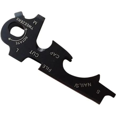 8 in 1 sleutelhanger sleutelhanger multifunctionele karabijnhaak versnelling clip zak quickdraw multifunctionele gadget multitool multi sleuteltool nieuw zwart