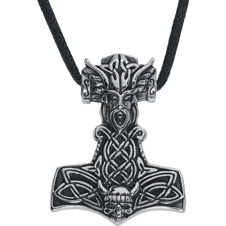 etnox Thor's Hammer Unisex Halsketting - zilverkleurig - Standard