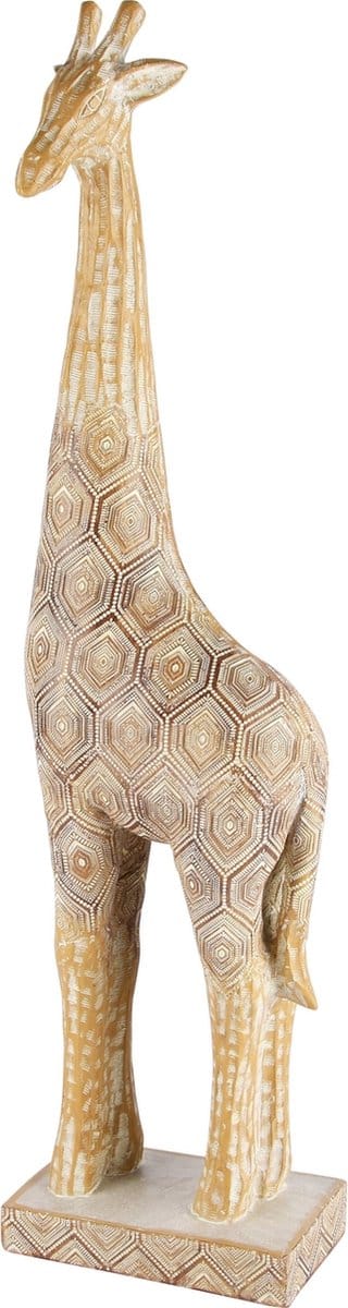 Dekoratief | Deco giraf, grjis, resina, 13x8x47cm | A230123
