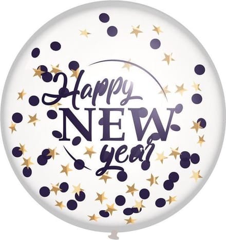 Oud En Nieuw - Confetti Ballon XL