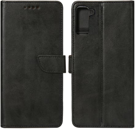 Rixus Bookcase For Samsung Galaxy S21 5G Black