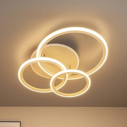 FISCHER & HONSEL LED plafondlamp Gelder, 60 cm, greige/zandkleurig, RGBW, CCT