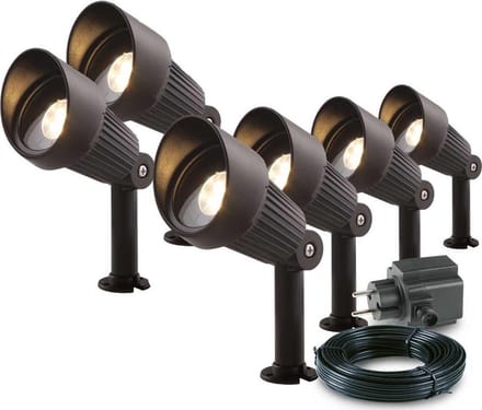 6x LED grond spot - 12V - 3 watt - complete set