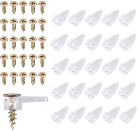Dailygoods- Glasklemmen 25 Sets - Pp Materiaal - Wandmontage