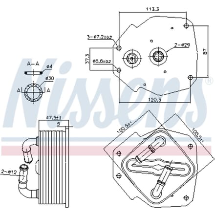 Olie radiator, motorolie NISSENS 91418