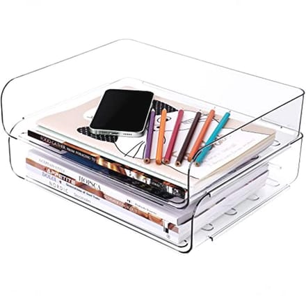 Bureau Brief Tray Set 2-Pack - A4 formaat Stapelbare Document Organizer voor Kantoor
