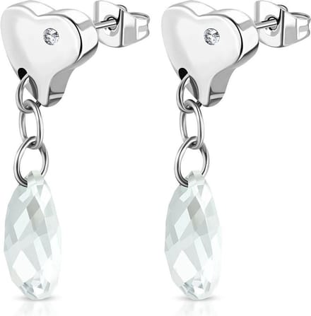 Amanto Oorbellen Bercan - 316L Staal - Zirkonia - Hart - 33x10mm