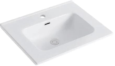 DutchLine - Keramische Wastafel OVI 60CM - Glans wit - 1 Kraangat