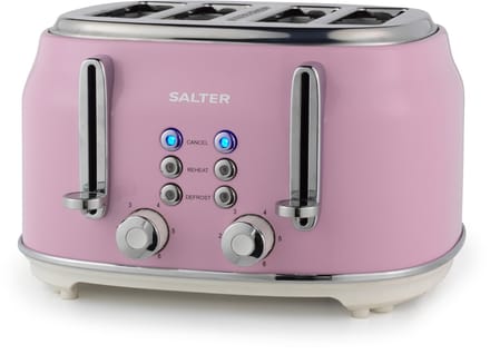 Salter Retro Broodrooster 4 Sneetjes – 6 Bruiningsinstellingen – 1630W