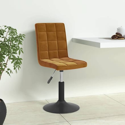 vidaXL Eetkamerstoelen draaibaar 6 st fluweel bruin