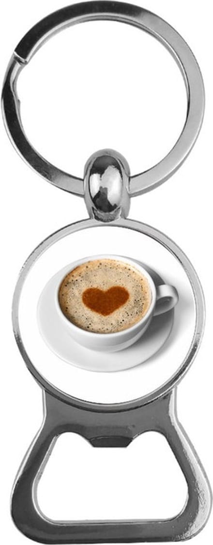 Bieropener Glas - Koffie Hart