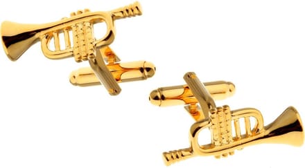 Amanto Manchetknopen Clark Gold - 316L Staal PVD - Trompet - 8x25mm