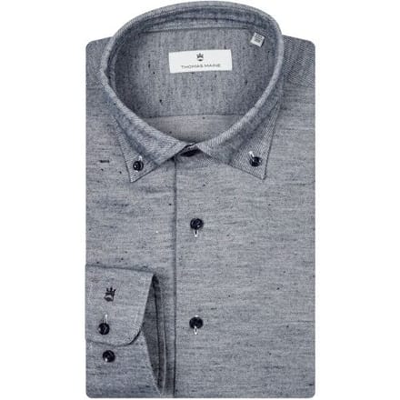 Thomas Maine Overhemd Two-Tone Twill Torino Button Down Navy / male