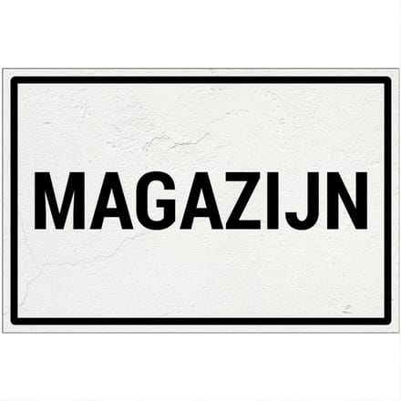 Magazijn bord | Forex Re materiaal | 30 x 20 cm