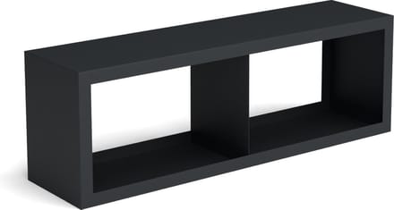 Beltza zwarte houtopslag onderverdeling 2 vakken 1500x385x500 mm