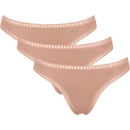 Sloggi Women GO Crush String (3-pack) - dames string - beige