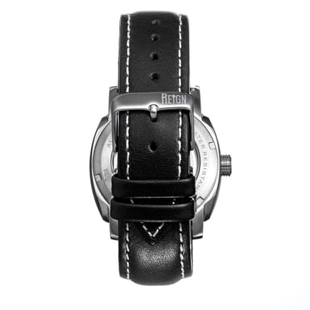 Reign Impaler Semi-skelet horloge met leren band - grijs/zwart