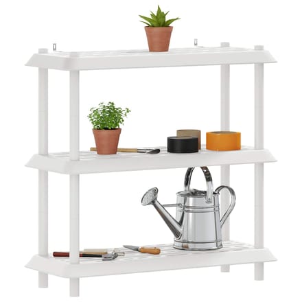 vidaXL - Plankenunit - 3-laags - 100 - x - 40 - x - 96 - cm - PP - Wit