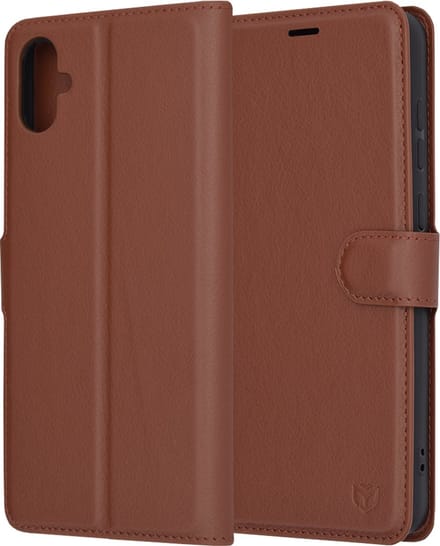 Hoesje geschikt voor Samsung Galaxy A05 - Techsuit Leather Folio Book Wallet Case - Bruin
