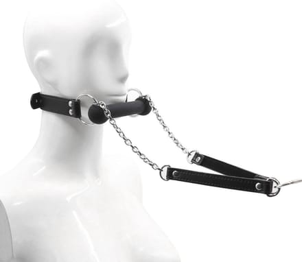 Banoch - Horsing around bit gag - siliconen paardenbit met leidsel - pony play