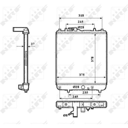 Radiator, motorkoeling NRF 53862