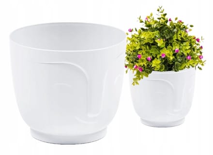 ATENA Pot WIT GLOSS Ø16,5cm H14,3cm - Stijlvolle deksel