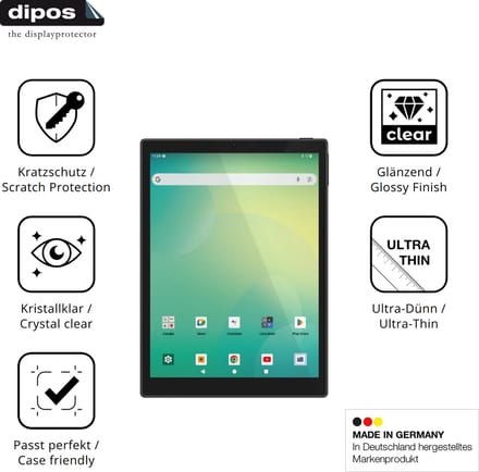 dipos – 2x Beschermfolie geschikt voor Hannspree Lumo 7.8 | Krasbestendige & heldere Screenprotector Ultra-Thin