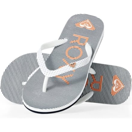 Roxy Pebbles VII Meisjes Slippers - Blue/White - Maat 31
