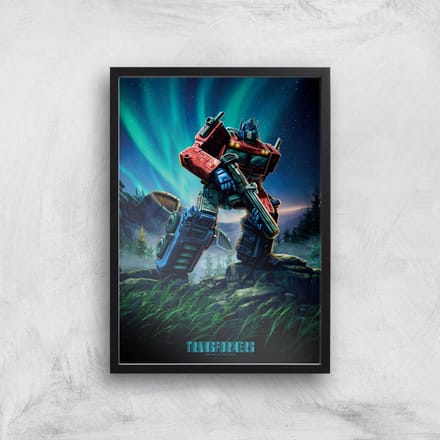 Transformers Optimus Prime A2 Giclee Art Print - A2 - Black Frame