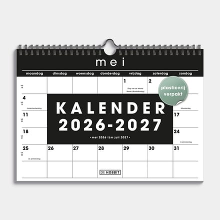 Hobbit - Maandkalender 2026-2027 - 1 maand op 1 pagina - Maandplanner - A4 (21 x 29,7 cm) - Basic