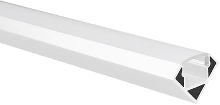 LED strip profiel Tarenta wit hoek 1m incl. melkwitte afdekkap