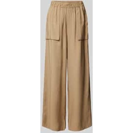 Wide leg stoffen broek met opgestikte zakken, model 'ERMILLA'