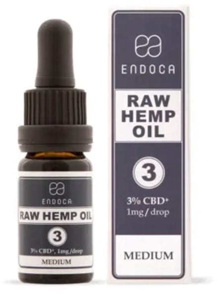 Endoca CBD Olie Raw CO2 Extractie 3% CBD 10ml