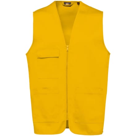 Gilet Unisex M WK. Designed To Work Mouwloos Yellow 65% Polyester, 35% Katoen