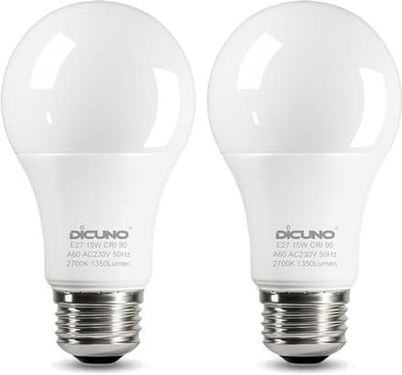 LED Lamp E27 15W - Warm Wit 2700K - 1350lm - Voor Huishoudelijk Gebruik - Set van 2