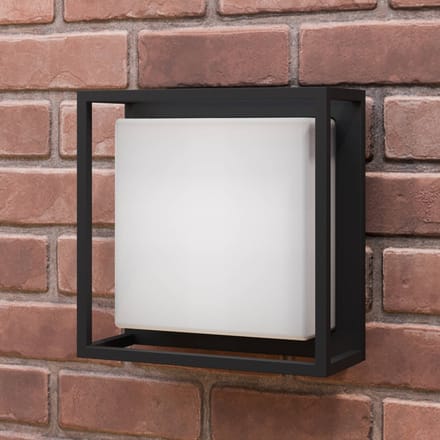 Lucande LED buiten wandlamp Ilirian, antraciet, aluminium, 25 cm