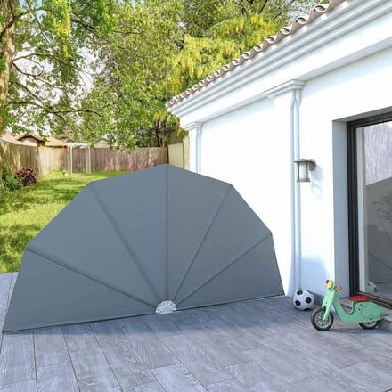 vidaXL - Terrasscherm - inklapbaar - 200 - cm - grijs