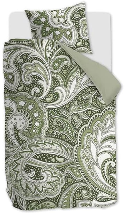Snoozing Indara Dekbedovertrek - Eenpersoons - 140x200/220 cm - Green