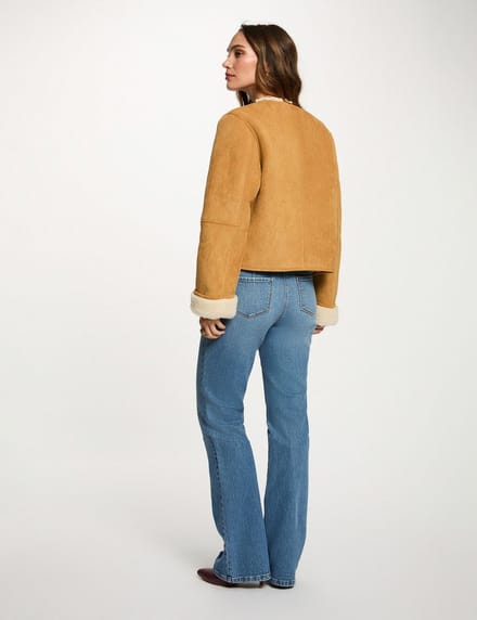 Morgan - Short Faux Fur Jacket 252-Gpoli Camel - Maat : S-36