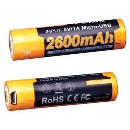 Oplaadbare batterij met micro usb Fenix 3,6 V/2600 mah