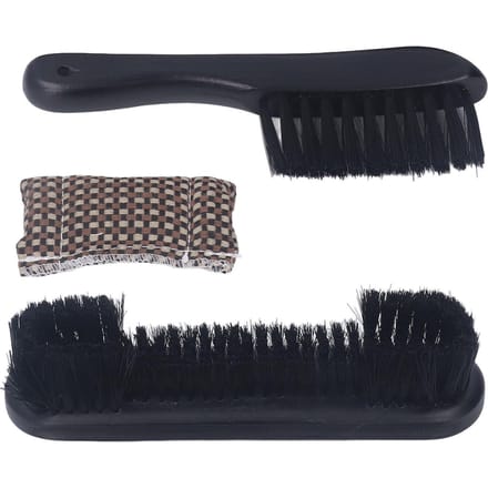 Ensemble de brosses de rail pour table de billard avec manche en bois Outils de nettoyage pour table de billard black