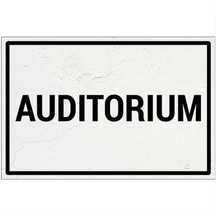 Auditorium bord | Forex Re materiaal | 18 x 12 cm