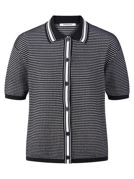 Vest polokraag Van Peter Hahn zwart