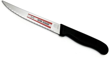RÖR Solingen Vespermes Steakmes Orgineel – RVS – Lemmet 11,5 cm – Zwart